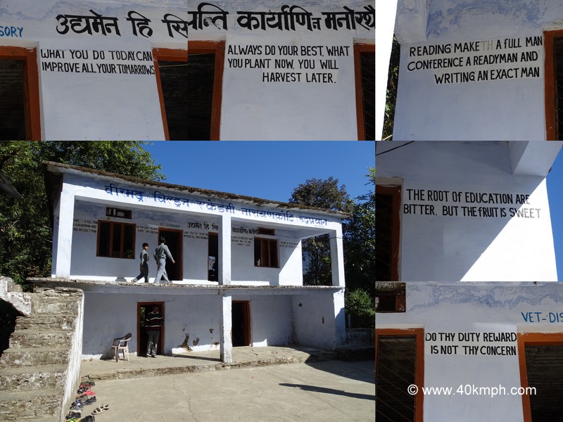 Motivational Quotes for School Students at Veerbhadra Children Academy, Narayankoti (Rudraprayag), Uttarakhand, India