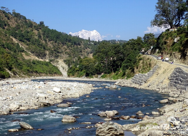 View of Chaukhamba Peak from Agastyamuni (Rudraprayag), Uttarakhand, India
