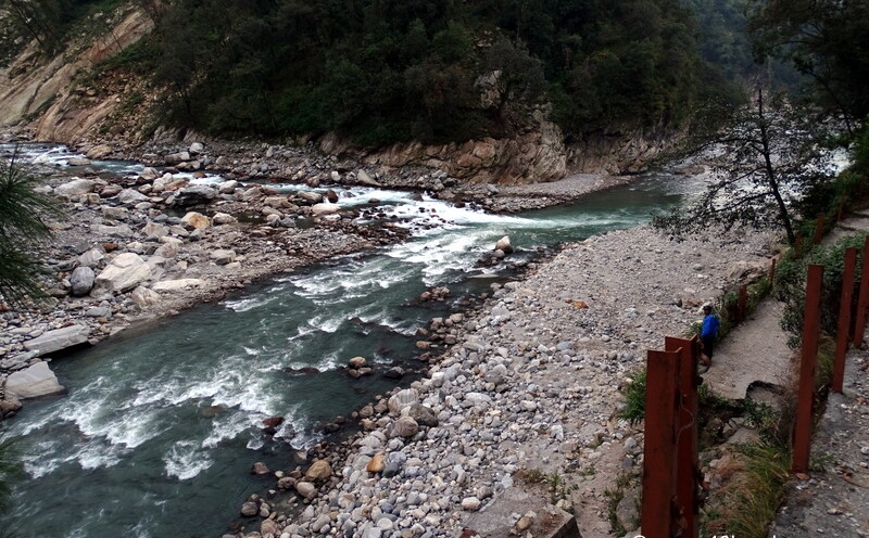 Madhuganga-Mandakini River Confluence (Guptkashi Kalimath Road, Uttarakhand, India)