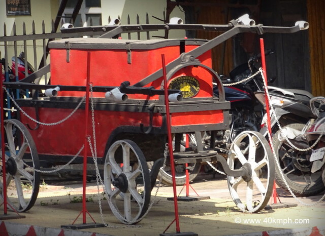 Hand-Pumped Fire Engine at Khadki Railway Station in Maharashtra, India