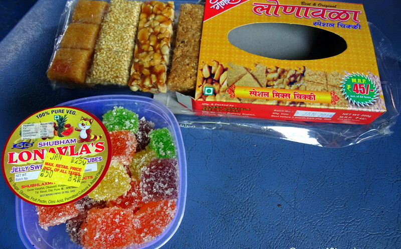Jelly, Chikki as Sweets at Lonavala Railway Station in Maharashtra, India