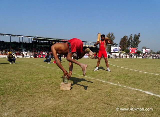 Balancing Act at 79th Kila Raipur Sports Festival 2015 in Punjab, India