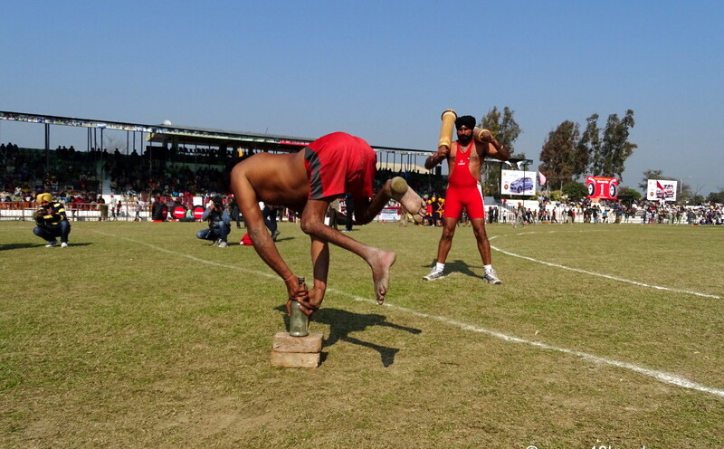 Balancing Act at 79th Kila Raipur Sports Festival 2015 in Punjab, India