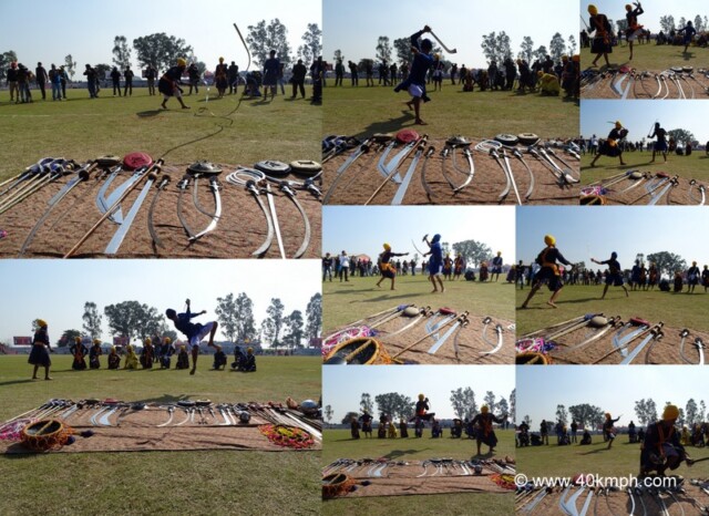 'Gatka' Martial Art Display at 79th Kila Raipur Sports Festival 2015 in Punjab, India