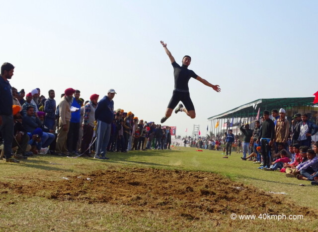 Under 19 Long Jump Event at 79th Kila Raipur Sports Festival in Punjab, India
