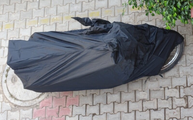 Double Jumbo Black Garage Cover for RE Motorcycle