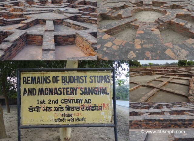 Remains of Buddhist Stupas and Monastery in Sanghol, Punjab, India