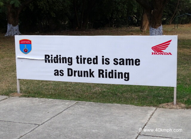 Safe Riding Quote at Children Traffic Park located at Sector-23 A in Chandigarh, India