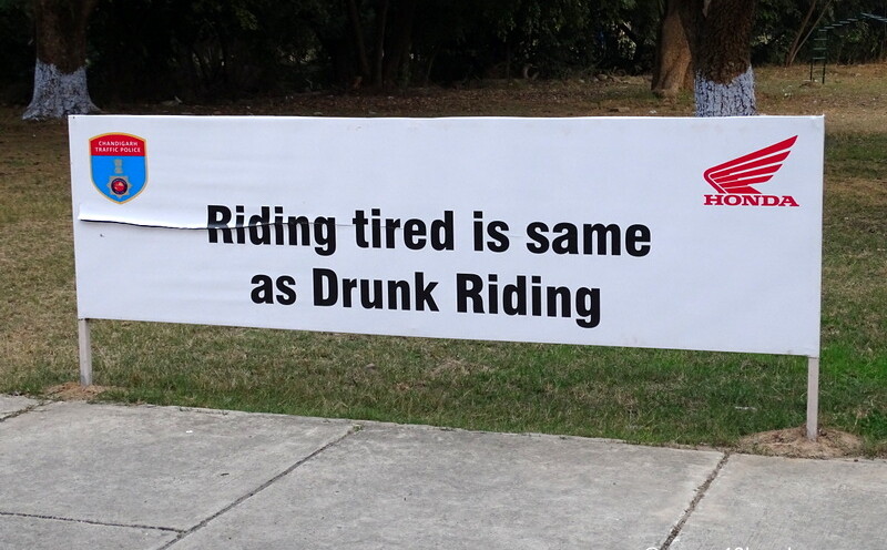Safe Riding Quote at Children Traffic Park located at Sector-23 A in Chandigarh, India