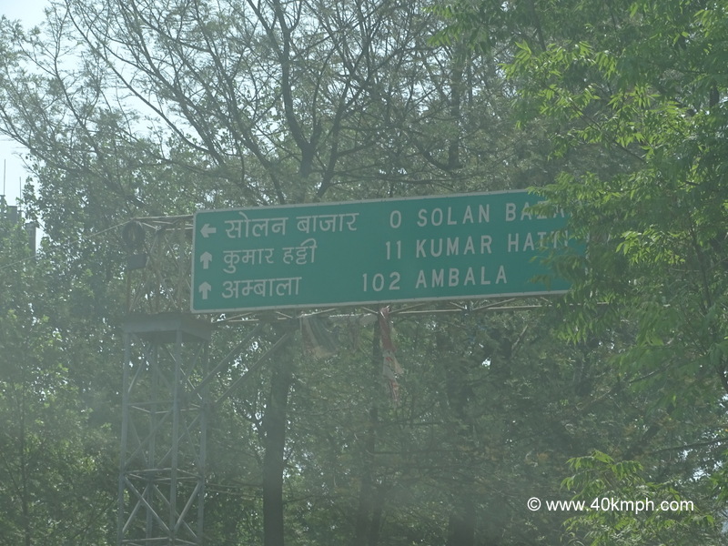 Solan to Ambala Distance