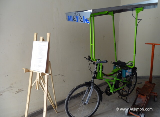 Eco-Solar Bicycle at Vintage And Classic Car Collection, The Palace, Udaipur, India