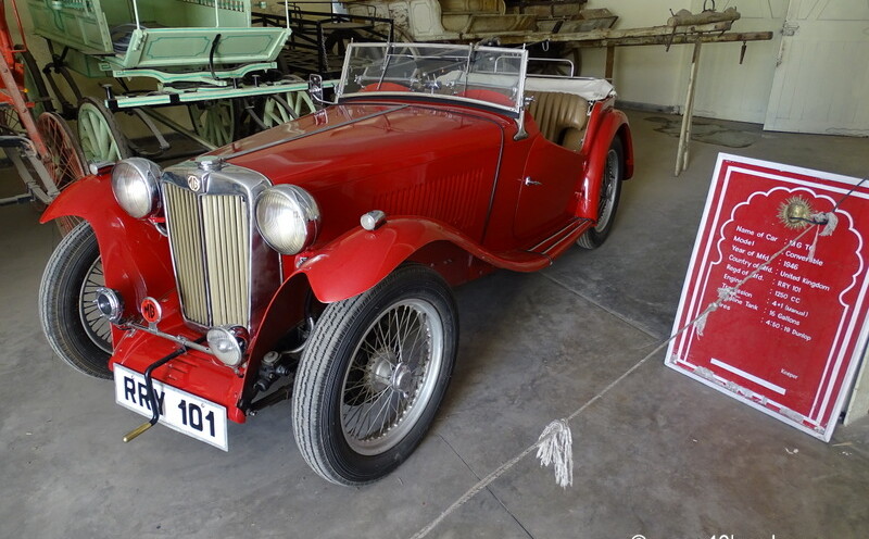 M G TC Convertible 1946 United Kingdom at Vintage And Classic Car Collection, The Palace, Udaipur, India
