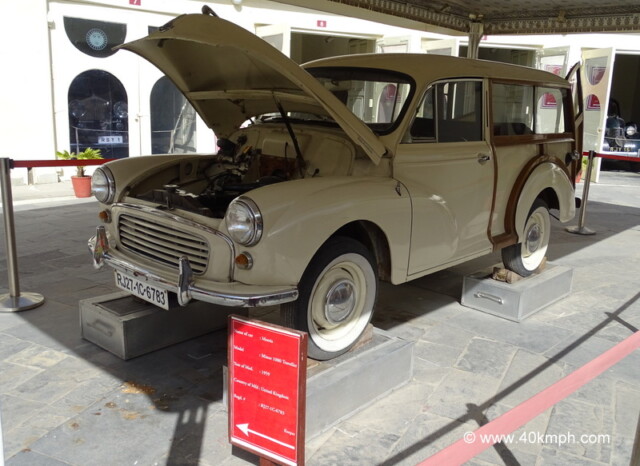 Morris Minor 1000 Traveller 1959 United Kingdom at Vintage And Classic Car Collection, The Palace, Udaipur, India