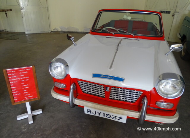 Standard, Herald Convertible 1961 England at Vintage And Classic Car Collection, The Palace, Udaipur, India