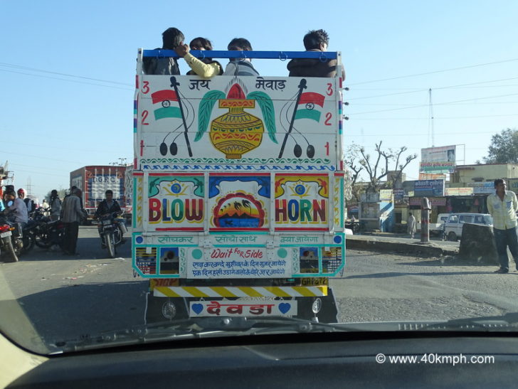 Tough Times Don't Last - Shayari behind Truck in Udaipur, Rajasthan, India