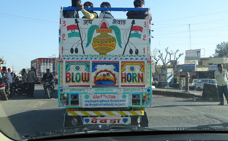 Tough Times Don't Last - Shayari behind Truck in Udaipur, Rajasthan, India