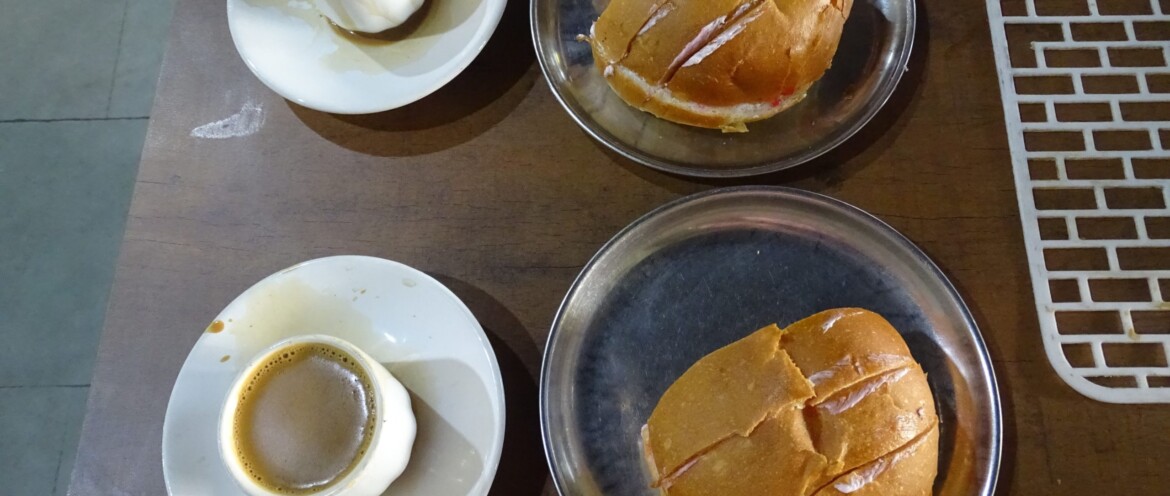 Lucky Special Tea and Mix Fruit Jam Maska Bun at Lucky Tea Stall in Ahmedabad, Gujarat, India