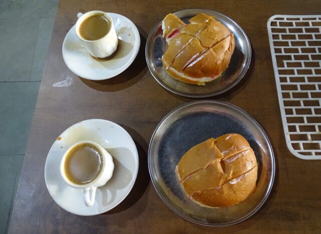 Lucky Special Tea and Mix Fruit Jam Maska Bun at Lucky Tea Stall in Ahmedabad, Gujarat, India