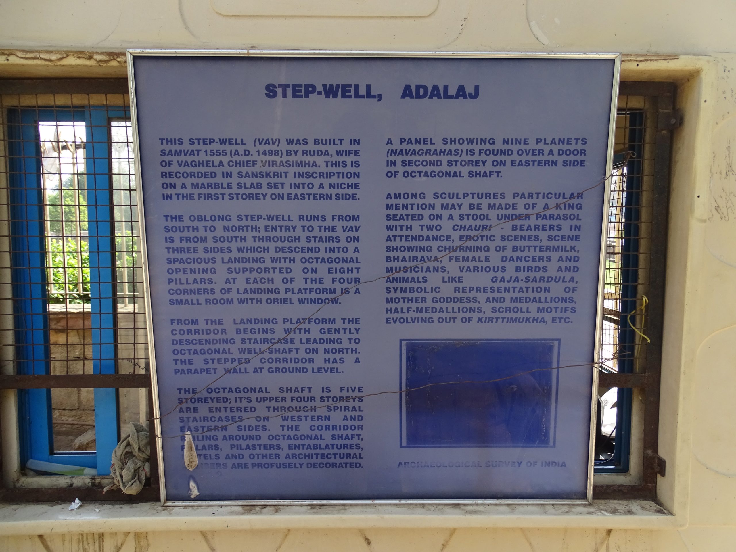 History of Step-Well, Adalaj – Built by Ruda – Wife of Vaghela Chief Virasimha