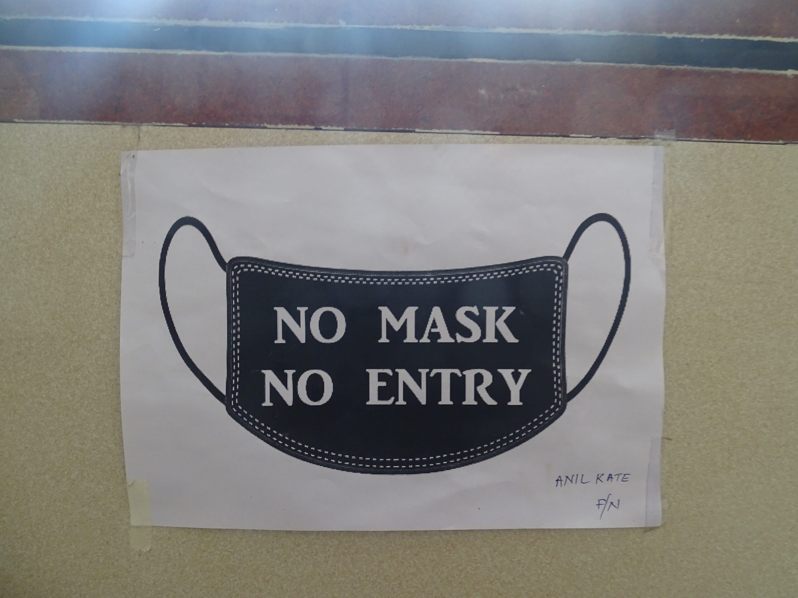 No Mask, No Entry - Covid-19 slogan at A. Rama Nayak's Udipi Shri Krishna Boarding, Matunga Central Railway Station, Mumbai- 19