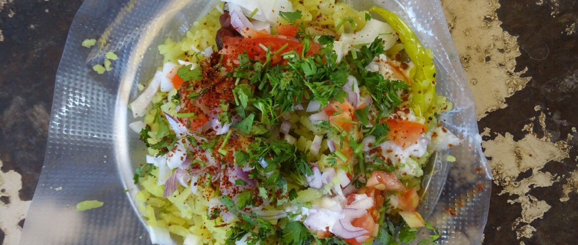 Dahi Poha at Appa Stall opposite Ambajogai Bus Depot, Maharashtra
