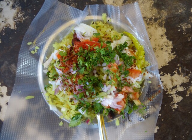 Dahi Poha at Appa Stall opposite Ambajogai Bus Depot, Maharashtra