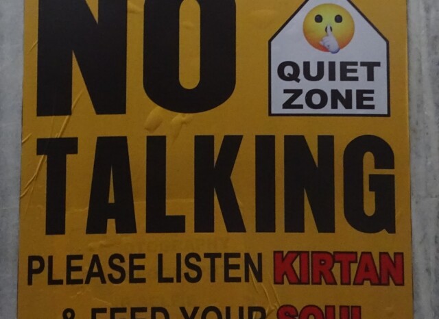 No Talking Quotes at Gurudwara Sri Bangla Sahib (Delhi, India)