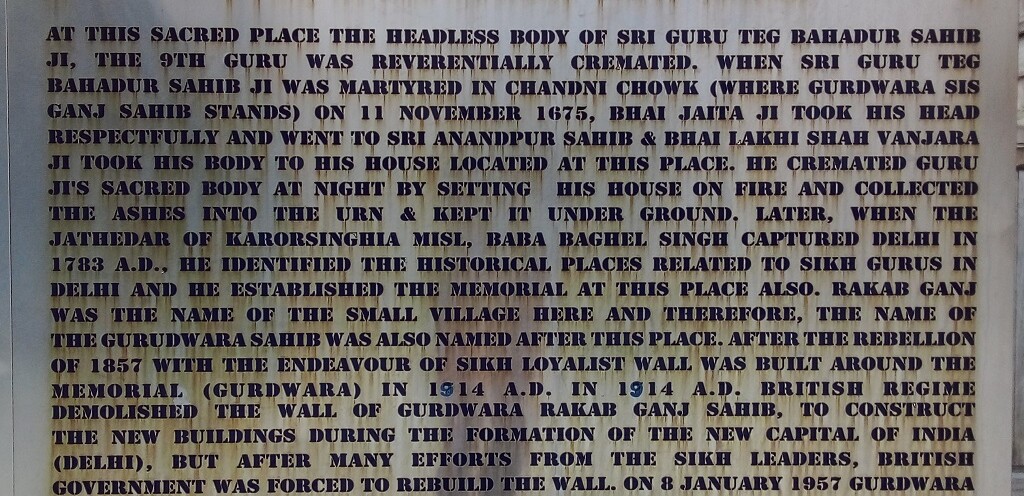 History of Gurdwara Rakab Ganj Sahib (New Delhi, India)