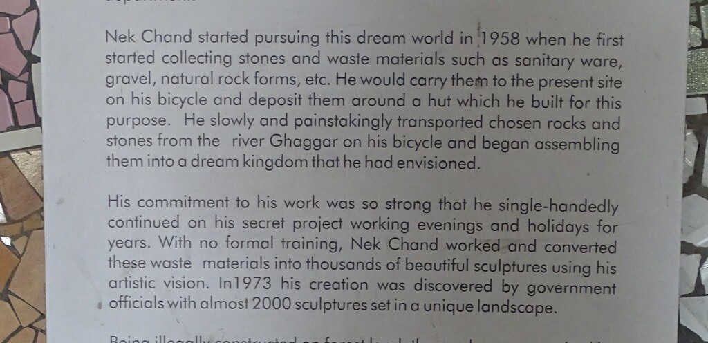 About - Nek Chand Saini (The Architect of Rock Garden in Chandigarh, India)