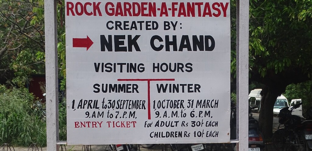 Nek Chand Rock Garden Visiting Hours & Entry Ticket