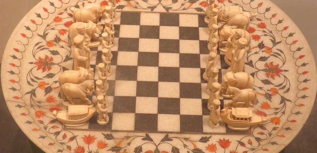 19th Century Marble & Ivory Chess Board (Murshidabad)