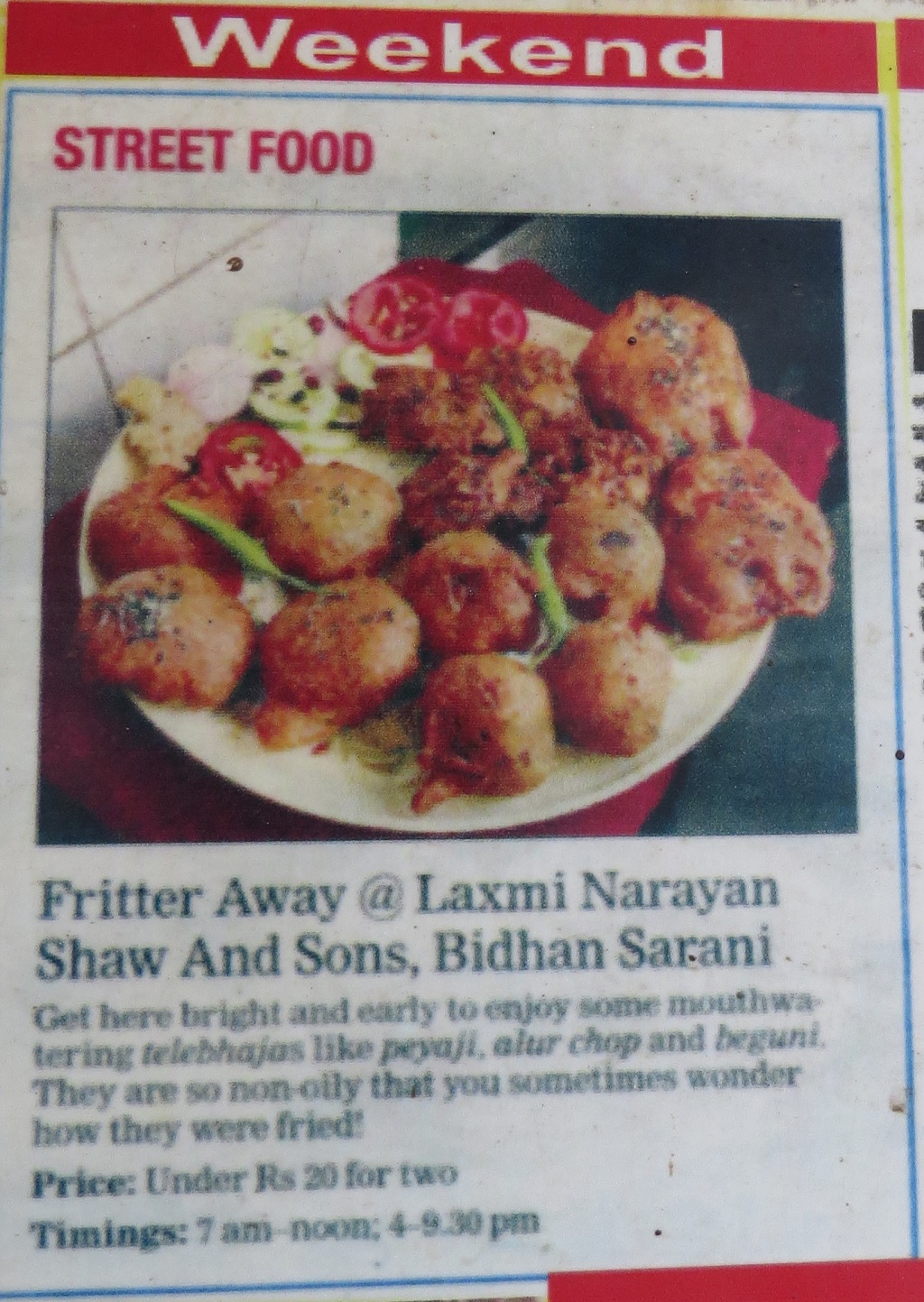 Weekend Article on Laxmi Narayan Shaw & Sons (Bidhan Sarani, Kolkata, India)