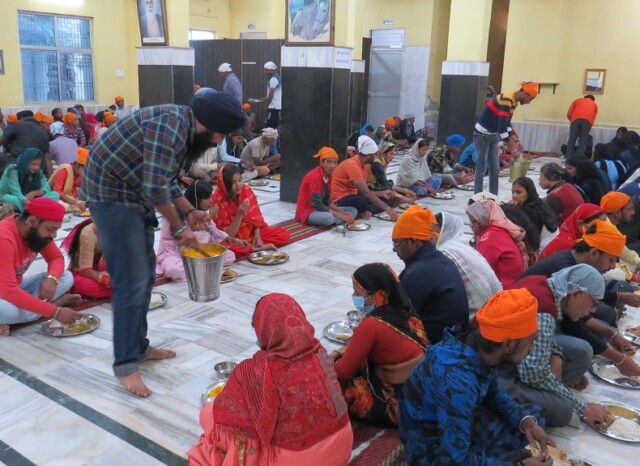 Langar Hall of Takhat Shri Harimandir Ji Patna Sahib, Bihar, India