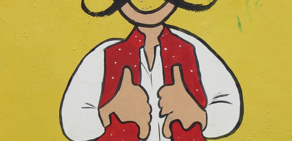 Man with Thumbs Up - Wall Art