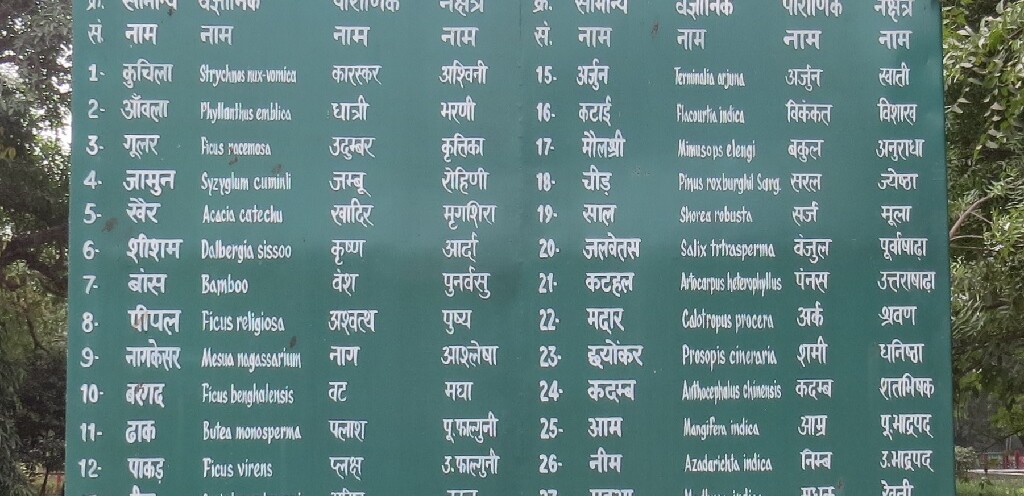 Nakshatra Vatika (constellation garden)