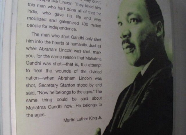 Tribute to Gandhi by Martin Luther King Jr.