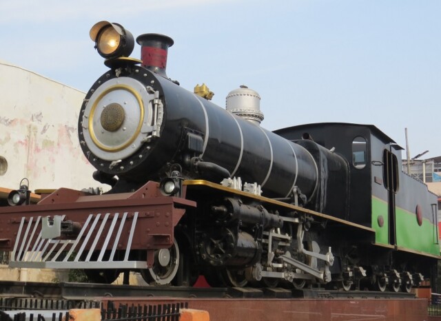 72 ZB - A Steam Locomotive on Display at Prayagraj Junction, Uttar Pradesh, India