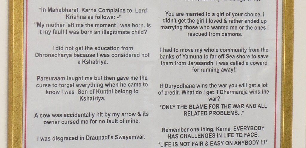 Invaluable Teachings of Lord Shree Krishna to Danveer Karna