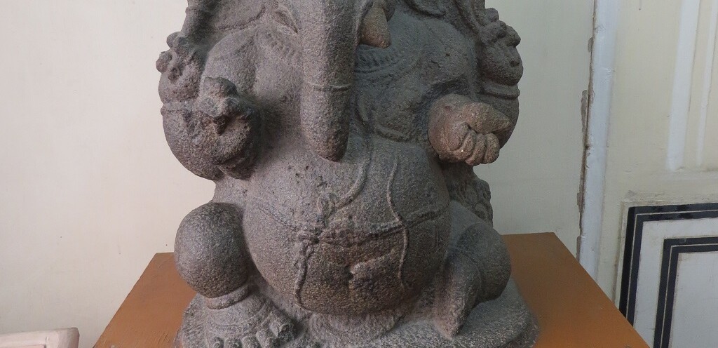 14th-15th Cent. A.D. Seated Four Handed Ganesha