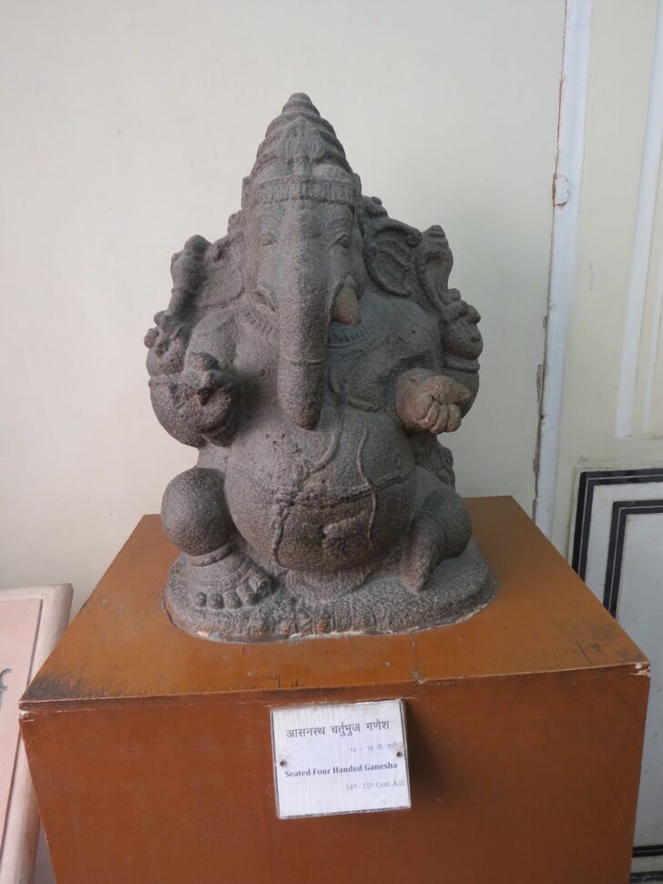 14th-15th Cent. A.D. Seated Four Handed Ganesha