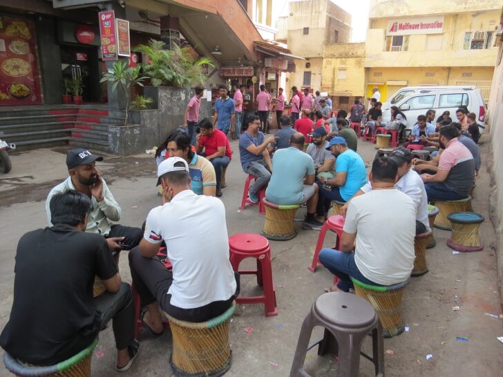 Customers during Early Morning Hours at Gulab Ji Chai Wale in Jaipur (Rajasthan, India)
