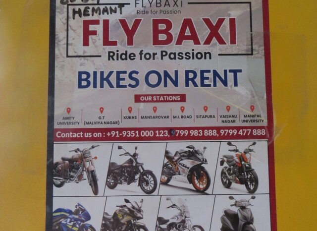 FLY BAXI - Bikes on Rent in Jaipur (Rajasthan, India)