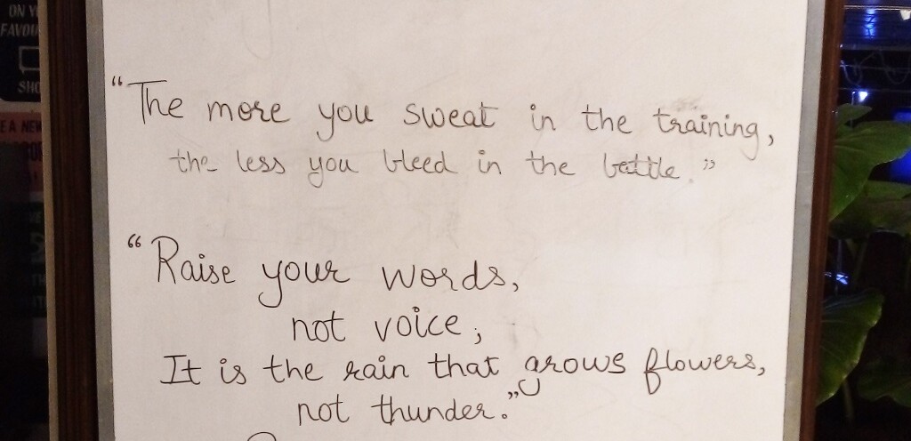 Quote of The Day at Zostel (backpacker hostel), Delhi, India