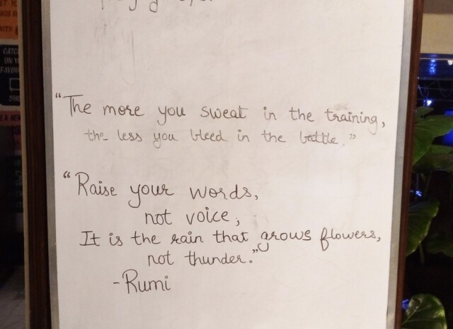 Quote of The Day at Zostel (backpacker hostel), Delhi, India