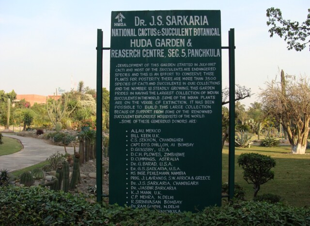Generous Donors - Cactus Garden (Panchkula, Haryana, India)