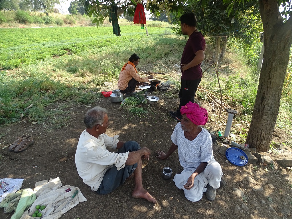 Villagers Busy Chatting During Hurda Party