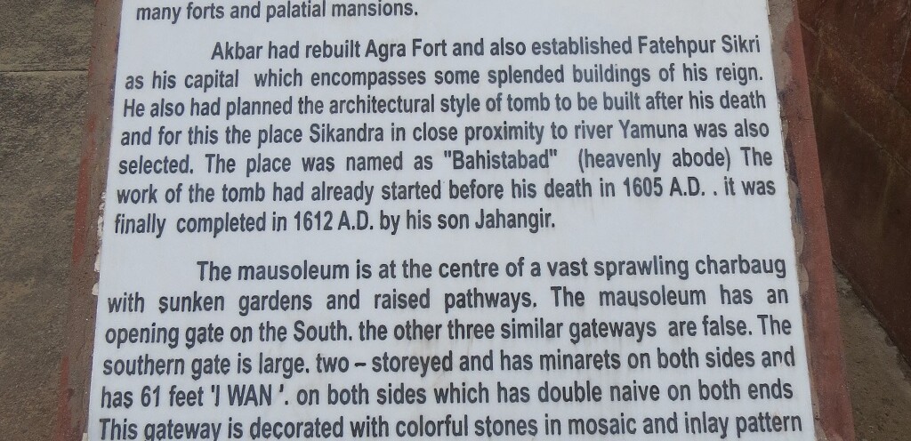 About - Akbar Tomb, Sikandra (1605-1612 A.D.)