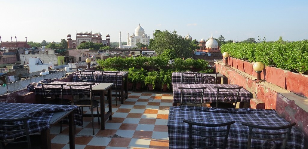 Taj Mahal - View from Saniya Palace (Roof Top Restaurant), Agra, Uttar Pradesh, India