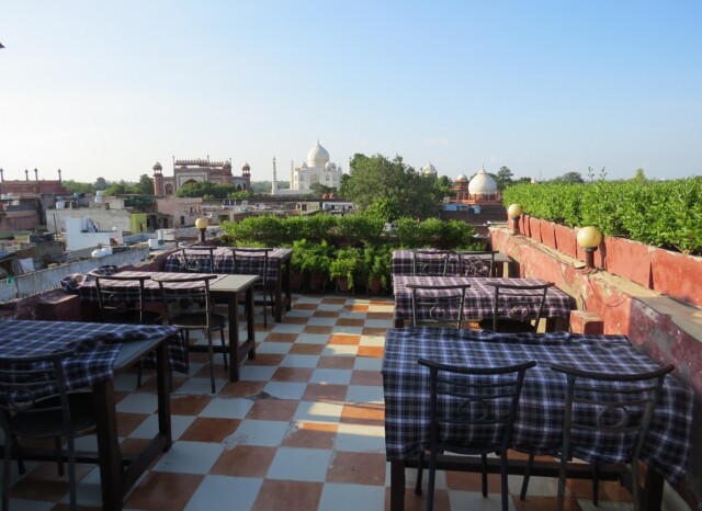 Taj Mahal - View from Saniya Palace (Roof Top Restaurant), Agra, Uttar Pradesh, India