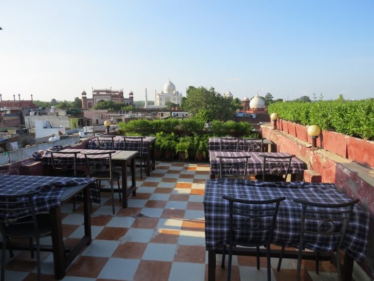 Taj Mahal - View from Saniya Palace (Roof Top Restaurant), Agra, Uttar Pradesh, India